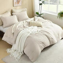 Litanika Comforters Tannish Grey Twin Size, 2 Pieces Lightweight Solid Bedding Set & Collections, All Season Fluffy Bed Set (66x90In Comforter & 1 Pillowcase) by CozyNest Decor