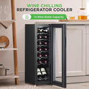 NutriChef Single-Zone Wine Cooler & Chiller – Digital Touch Control, Airtight Seal, 14-Bottle Capacity, Black by CozyNest Decor