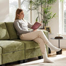 38.5 Oversized Accent Chair with Storage Green Corduroy Set of 2, Single Modern Accent Sofa Chair with Arms for Apartment Living Room (21" Deep Seat) by CozyNest Decor