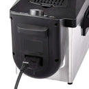 Amazon Basics 3.2-Qt (3.0L) Deep Fryer with 12-Cup Oil Capacity, Adjustable Temperature, Easy Draining Basket, Stainless Steel Exterior, Viewing Window, 1500W, Black & Silver by CozyNest Decor