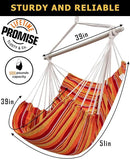 ADVOKAIR Hammock Chair Swing (500 lbs Max) - Hanging Hammock Chair Rope Swing Indoor for Bedroom, Outdoor, Patio, Bedroom, Porch, Deck - Sturdy Steel Bar with Anti-Slip Safety Rings by GreenHaven Gardens