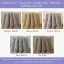 Bigacogo Chunky Knit Throw Blanket for Couch, 80x90 inches, 100% Hand Knitted with Thick Jumbo Chenille Yarn, Cozy Soft Large Rope Knot Cable Crochet Blankets for Sofa Bed Living Room, Taupe by CozyNest Decor