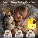 Cute Capybara Night Light, LED Squishy Novelty Animal Night Lamp,2 Levels Dimmable/Timer Nursery Nightlight for Kids, Rechargeable Touch Bedside Lamp, Bedroom/Dorm Decor, Baby Boys Girls Gifts by TinyTreasures Baby Boutique