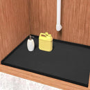 URMONA Waterproof Silicone Under Sink Mat 31'' x 22'' Shelf Liner for Kitchen and Bathroom, Cabinet and Counter Protector, Storage and Organizers, Litter Mat, Pet Cat Puppy Essentials(Black) by CozyNest Decor