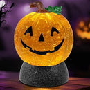 Halloween Snow Globe Lantern Pumpkin Lighted Halloween Snow Globes Battery Operated or USB Powered with 6H Timer Musical Snow Globe Glitter for Spooky Party Home Table Decorations (Pumpkin) by CozyNest Decor