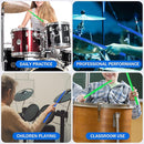 5A Nylon Drumsticks for Kids Adults: Light Durable Drum Sticks Blue Green with Anti-Slip Handles for Electronic Drums Exercise Percussion Accessories (2 Pairs) by TinyTreasures Baby Boutique