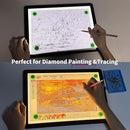 Phylosal Rechargeable A4 LED Light Pad with Built-in Stand, Magnetic Tracing Light Box for Drawing, Diamond Art Light Board with Side Button, Super Bright Light Table for Diamond Painting, Sketching by TinyTreasures Baby Boutique