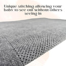 Peekaboo Knit Breathable Nursing Cover Up For Breastfeeding - Soft Organic Cotton & Cashmere Breast Feeding Covers For Women - Privacy Feature - Includes Mesh Laundry Bag (Grey) by TinyTreasures Baby Boutique