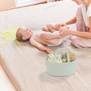 Diaper Caddy Organizer Cotton Rope Baby Basket Nursery Storage and Portable Tote Bag for Car Ideal Baby Shower Gifts and Registry Must-Have for Newborn Essentials light green by TinyTreasures Baby Boutique