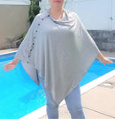 Nursing Cover for Breastfeeding - Multi Use - Nursing Blanket – Poncho Style with Buttons - Stretchy Baby Car Seat Canopy - Nursing Cover Scarf by TinyTreasures Baby Boutique