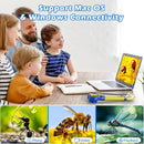 2 in 1 Kids Microscope with Bug Catcher,HD 500X Digital Microscope for Kids with 2" Screen,Photo and Video,STEM Educational Science Kit Learning Toys for Age 3-12 Girls & Boys Birthday Gifts (Blue) by TinyTreasures Baby Boutique
