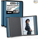 Dunwell Small Photo Album 5x7 (2-Pack, Blue), Mounting Paper, 5 x 7 Photo & Art Portfolio Presentation Binder, 24 Sleeves Display 48 Pages, Professional Picture Book for 5x7 Artwork, Postcards by TinyTreasures Baby Boutique