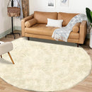 4FT Round Rug for Bedroom: Fluffy Shag Soft Washable Rugs Circle Small Fuzzy Plush Indoor Carpet for Living Room Nursery Playroom Dorm Kids Girls Boys Room (Cream White, 4'x4') by TinyTreasures Baby Boutique
