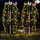 Outdoor Solar Lights for Yard Decorative, 69LED Tree Swaying Solar Garden Lights Outside Waterproof, Flower Solar Power Fairy Light Butterfly Decor for Patio Lawn Landscape Decorations by GreenHaven Gardens