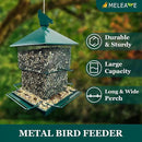 Bird Feeders for Outdoors, 6.5lb Large Capacity, Heavy Duty Metal Bird Feeder, Supports Cardinal, Finch, Blue Jay and Wild Birds(Green) by CozyNest Decor