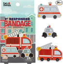 BioSwiss Bandages, First Responders Shaped Self Adhesive Bandage, Latex Free Sterile Wound Care, Fun First Aid Kit Supplies for Kids and Adults, 24 Count by TinyTreasures Baby Boutique