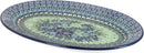 Blue Rose Polish Pottery Sapphire Fields Oval Platter by CozyNest Decor