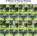 3.5W Solar Fountain, Upgrade Solar Bird Bath Fountains, Water Fountain Outdoor with 4 Fixed Rods & 8 Orange Nozzles, Solar Fountain Pump for Pond, Patio,Outdoor, Garden, Pool by GreenHaven Gardens
