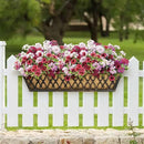 4 Pack 30 Inch Window Boxes Planters Railing Planter Box with Adjustable Brackets for Porch Fence Patio Balcony Hanging Flower Baskets with Coco Liners for Outdoor Garden Decor - Bronze by GreenHaven Gardens
