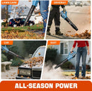 SENIX X5 58V MAX* 2-Piece Cordless Yard Tool Combo Kit with 11“/13" Brushless String Trimmer Weed Wacker,520CFM 3-Speed Leaf Blower,Includes 2.5Ah Battery & Charger (S5K2B1-01) by GreenHaven Gardens