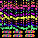 108ft UV Round Dot Neon Paper Streamers - Glow in The Dark Party Favors & Decorations for Wedding & Birthday Parties by TinyTreasures Baby Boutique