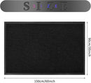 fani Heavy Duty Large Outdoor Indoor Entrance Doormat Waterproof Low Profile Entrance Rug Front Door Mat Patio Anti-Skid Rubber Back, 35x60 inch (Jet Black) by GreenHaven Gardens
