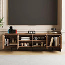 Mid Century Modern TV Stand for 70 Inch TVs, 70.87" Walnut Console with Ample Storage – Stylish Entertainment Center for Living Room or Bedroom by CozyNest Decor