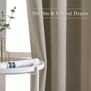 NICETOWN Room Darkening Curtain Panels - (52 inches Wide, Taupe, 2 Pieces) Nursery & Infant Care Drapes, Extra Long 108 inches Length Curtains for Patio Door/Dining Room by TinyTreasures Baby Boutique