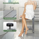 HDPE Shower Bench Seat Capacity 300LB, Waterproof Bathroom Stool with Side Carry Holes, Compact 16.8" L Design, Non-Slip Shower Seat for Elderly, Shaving Legs & Spa - Indoor/Outdoor Use (Gray) by TinyTreasures Baby Boutique