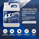 32oz Midnight Blue Pond Dye, 4X Concentrate Pond Dye Blue, Dark Natural Looking Aquashade for Beautiful Lake Water, Long-Lasting Colorant, Protects Against Sunlight - Ideal for Fish & Wildlife by GreenHaven Gardens