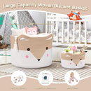 Large Baby Basket Toy Storage 3 Pack, (20"x13.8") Woven Baby Laundry Basket, Stuffed Animal Storage. by TinyTreasures Baby Boutique