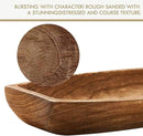 Uziass Wood Dough Bowl, 17.25"x 8.8" Hand Carved Wooden Dough Bowls for Decor Rustic Wood Dough Bowls Decorative Wooden Dough Fruits Bowl for Table Centerpiece Dining Living Room Home Kitchen Decor by CozyNest Decor