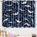 Shark Blackout Curtains 2 Panels 63" Inch Drapes Boys Curtains for Bedroom Cute Ocean Life Themed Grommet Top Thermal Insulated Boys Room Curtains for Nursery, Navy Blue, 82" x 63" by TinyTreasures Baby Boutique