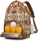 Wrangler Aztec Backpack Multifunction Baby Travel Bag with Changing Pad, Stroller Straps and Pacifier Case WG2204-91103TN by TinyTreasures Baby Boutique