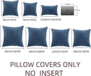 Fancy Homi 2 Packs Dusty Blue Big Decorative Throw Pillow Covers 24x24 Inch for Living Room Couch Bed, Rustic Farmhouse Boho Home Decor, Soft Corss Corduroy Patchwork Square Cushion Case 60x60 cm by CozyNest Decor