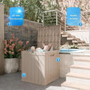 Vixzen 50 Gallon Resin Deck Box, Lockable Outdoor Storage Box for Patio Cushions Storage Furniture,Garden Tools, Pool Supplies, Weatherproof and UV Resistant- Grey by CozyNest Decor