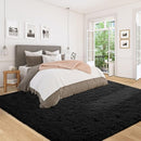5x8 Area Rug for Living Room: Fluffy Shag Soft Washable Rugs Fuzzy Plush Indoor Carpet for Bedroom Nursery Playroom Dorm Kids Girls Boys Room (Black, 5'x8') by TinyTreasures Baby Boutique