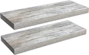 Sorbus Floating Shelves, Wall Shelves for Bedroom, Kitchen, Living Room, Bathroom Shelves Over The Toilet, Home Decor, Farmhouse, 24 x 9 Inch Wall Mounted Floating Shelves for Wall, 2 Pack, Rustic by CozyNest Decor