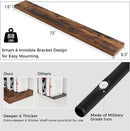 Floating Shelves for Wall, Large Wall Mounted Shelves with Invisible Brackets, Long Wood Floating Shelf for Living Room, Bedroom, Kitchen, (Brown, 72" W x 9" D x 1.5" H) by TinyTreasures Baby Boutique