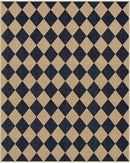 Lahome Checkered Easy Jute Area Rug 8x10, Large Living Room Patio Rug Checkerboard Indoor Outdoor Carpet, Farmhouse Geometric Non Slip Black Carpet for Backyard Dining Room by CozyNest Decor