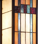 RIVER OF GOODS Art Deco Stained Glass Outdoor Light Fixture - Large Exterior Outdoor Wall Lights for House, Patio, Porch, Garage - Wall Mount Lighting Fixtures - 16.25" H - Faye by CozyNest Decor