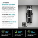 KRAUS WasteGuard 1/2 HP Continuous Feed Ultra-Quiet Motor Garbage Disposal with Quick Connect Mount, Power Cord and Flange Included, KWD110-50MBL by CozyNest Decor