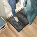 Mibao Front Door Mat Outside Entrance, Durable Outdoor Indoor Mat, Low Profile Heavy Duty Doormat, Non-Slip, Traps Dirt and Moisture, Easy Clean Patio Porch Entryway Mat, 17" x 29.5", Grey by CozyNest Decor