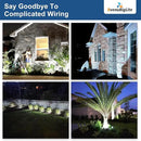 Solar Lights Outdoor Waterproof: IP65 Led Spot Light Decorations for Garden - 3 Lighting Modes Solar Powered for Yard - Dust to Dawn Landscape Lighting Patios Pathway Driveway 4PC White by GreenHaven Gardens