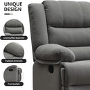Swivel Rocking Recliner Chair for Adults, Overstuffed Manual Glider Rocker Recliner Chairs, Upholstered Reclining Single Sofa for Living Room Nursery (Grey) by TinyTreasures Baby Boutique