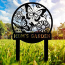 Personalized Butterfly Garden Metal Sign with Stake, Custom Address Plaque Yard Name Sign, Farmhouse Decorations by CozyNest Decor