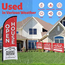 44 Pcs Open House Signs for Real Estate Agent Supplies, Double Sided Open House Flag with Poles Kit, 7.6 x 5.4 Ft Red Opening Sign Banner Set, 5 Pack Yard Signs with Metal Stakes 30 Balloons by CozyNest Decor