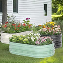 WORKPRO 2Pcs 4x2x1ft Galvanized Raised Garden Bed Set, Rust & Corrosion Protection, Easy Assembly, Safe Edge, Ideal for Vegetables & Flowers, Green by GreenHaven Gardens