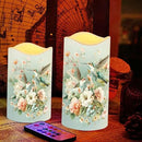 Ystardream Battery Operated LED Candles Set of 4 with Remote Control Timer Dancing Flame Pillar Candles Home Table Coastal Decorations by GreenHaven Gardens