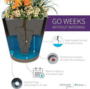 Crescent Garden Dot TruDrop Indoor/Outdoor Planter, Self-Watering Plant Pot, 26 Inches, (Caviar Black) by GreenHaven Gardens
